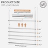 image:imageSTORAGE MANIAC Hanging Closet Rod Adjustable Width and Height Closet Hanging Organizer SpaceSaving Clothes Hanging Bar Closet Extender Hanging Rod Double Closet Hanging Rod 1 Pack Black2 Pack Chrome