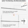 image:imageSTORAGE MANIAC Hanging Closet Rod Adjustable Width and Height Closet Hanging Organizer SpaceSaving Clothes Hanging Bar Closet Extender Hanging Rod Double Closet Hanging Rod 1 Pack Black2 Pack Chrome