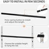 image:imageSTORAGE MANIAC Hanging Closet Rod Adjustable Width and Height Closet Hanging Organizer SpaceSaving Clothes Hanging Bar Closet Extender Hanging Rod Double Closet Hanging Rod 1 Pack Black1 Pack Black