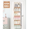 image:imageSTORAGE MANIAC Over the Door Organizer 6Shelf Closet Hanging Storage with 14 Mesh Pockets 66lbs Capacity Clear Deep Pockets Behind Door Storage for Nursery Bathroom Bedroom 1 Pack Oat BeigeOat Beige