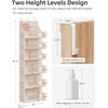image:imageSTORAGE MANIAC Over the Door Organizer 6Shelf Closet Hanging Storage with 14 Mesh Pockets 66lbs Capacity Clear Deep Pockets Behind Door Storage for Nursery Bathroom Bedroom 1 Pack Oat BeigeOat Beige