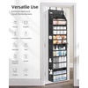 image:imageSTORAGE MANIAC Over the Door Organizer 6Shelf Closet Hanging Storage with 14 Mesh Pockets 66lbs Capacity Clear Deep Pockets Behind Door Storage for Nursery Bathroom Bedroom 1 Pack Oat BeigeBlack