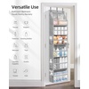 image:imageSTORAGE MANIAC Over the Door Organizer 6Shelf Closet Hanging Storage with 14 Mesh Pockets 66lbs Capacity Clear Deep Pockets Behind Door Storage for Nursery Bathroom Bedroom 1 Pack Oat BeigeGrey