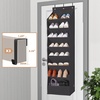 image:imageSTORAGE MANIAC Over the Door Shoe Organizer HeavyDuty Large Deep Pocket Hanging Shoe Organizer Shoe Rack Door Closet Shoe Organizer for Wall Dorm amp Narrow Door Storage Shoe Holder Grey 1 PackBlack