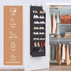 image:imageSTORAGE MANIAC Over the Door Shoe Organizer HeavyDuty Large Deep Pocket Hanging Shoe Organizer Shoe Rack Door Closet Shoe Organizer for Wall Dorm amp Narrow Door Storage Shoe Holder Grey 1 PackBlack