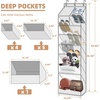 image:imageSTORAGE MANIAC Over the Door Shoe Organizer HeavyDuty Large Deep Pocket Hanging Shoe Organizer Shoe Rack Door Closet Shoe Organizer for Wall Dorm amp Narrow Door Storage Shoe Holder Grey 1 PackGrey