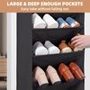 image:imageSTORAGE MANIAC Over the Door Shoe Organizer HeavyDuty Large Deep Pocket Hanging Shoe Organizer Shoe Rack Door Closet Shoe Organizer for Wall Dorm amp Narrow Door Storage Shoe Holder Grey 1 PackBlack