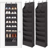 image:imageSTORAGE MANIAC Over the Door Shoe Organizer HeavyDuty Large Deep Pocket Hanging Shoe Organizer Shoe Rack Door Closet Shoe Organizer for Wall Dorm amp Narrow Door Storage Shoe Holder Grey 1 PackBlack