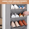 image:imageSTORAGE MANIAC Over the Door Shoe Organizer HeavyDuty Large Deep Pocket Hanging Shoe Organizer Shoe Rack Door Closet Shoe Organizer for Wall Dorm amp Narrow Door Storage Shoe Holder Grey 1 PackGrey