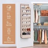 image:imageSTORAGE MANIAC Over the Door Shoe Organizer HeavyDuty Large Deep Pocket Hanging Shoe Organizer Shoe Rack Door Closet Shoe Organizer for Wall Dorm amp Narrow Door Storage Shoe Holder Grey 1 PackOat Beige