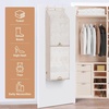 image:imageSTORAGE MANIAC Over the Door Shoe Organizer with Curtain Dustproof HeavyDuty Large Deep Pocket Hanging Shoe Organizer for Closet Dorm amp Narrow Door Storage Shoe Holder Shoe Rack 9Shelf Black 1 PackBeige