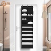 image:imageSTORAGE MANIAC Over the Door Shoe Organizer with Curtain Dustproof HeavyDuty Large Deep Pocket Hanging Shoe Organizer for Closet Dorm amp Narrow Door Storage Shoe Holder Shoe Rack 9Shelf Black 1 PackBlack