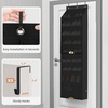 image:imageSTORAGE MANIAC Over the Door Shoe Organizer with Curtain Dustproof HeavyDuty Large Deep Pocket Hanging Shoe Organizer for Closet Dorm amp Narrow Door Storage Shoe Holder Shoe Rack 9Shelf Black 1 PackBlack