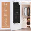 image:imageSTORAGE MANIAC Over the Door Shoe Organizer with Curtain Dustproof HeavyDuty Large Deep Pocket Hanging Shoe Organizer for Closet Dorm amp Narrow Door Storage Shoe Holder Shoe Rack 9Shelf Black 1 PackBlack