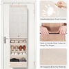 image:imageSTORAGE MANIAC Over the Door Shoe Organizer with Curtain Dustproof HeavyDuty Large Deep Pocket Hanging Shoe Organizer for Closet Dorm amp Narrow Door Storage Shoe Holder Shoe Rack 9Shelf Black 1 PackBeige