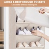 image:imageSTORAGE MANIAC Over the Door Shoe Organizer with Curtain Dustproof HeavyDuty Large Deep Pocket Hanging Shoe Organizer for Closet Dorm amp Narrow Door Storage Shoe Holder Shoe Rack 9Shelf Black 1 PackBeige