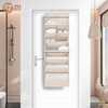 image:imageSTORAGE MANIAC Over the Door Shoe Organizer with Curtain Dustproof HeavyDuty Large Deep Pocket Hanging Shoe Organizer for Closet Dorm amp Narrow Door Storage Shoe Holder Shoe Rack 9Shelf Black 1 PackBeige