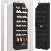image:imageSTORAGE MANIAC Over the Door Shoe Organizer with Curtain Dustproof HeavyDuty Large Deep Pocket Hanging Shoe Organizer for Closet Dorm amp Narrow Door Storage Shoe Holder Shoe Rack 9Shelf Black 1 PackBlack