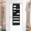 image:imageSTORAGE MANIAC Over the Door Shoe Organizer with Curtain Dustproof HeavyDuty Large Deep Pocket Hanging Shoe Organizer for Closet Dorm amp Narrow Door Storage Shoe Holder Shoe Rack 9Shelf Black 1 PackBlack