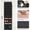 image:imageSTORAGE MANIAC Over the Door Shoe Organizer with Curtain Dustproof HeavyDuty Large Deep Pocket Hanging Shoe Organizer for Closet Dorm amp Narrow Door Storage Shoe Holder Shoe Rack 9Shelf Black 1 PackBlack