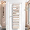 image:imageSTORAGE MANIAC Over the Door Shoe Organizer with Curtain Dustproof HeavyDuty Large Deep Pocket Hanging Shoe Organizer for Closet Dorm amp Narrow Door Storage Shoe Holder Shoe Rack 9Shelf Black 1 PackBeige