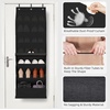 image:imageSTORAGE MANIAC Over the Door Shoe Organizer with Curtain Dustproof HeavyDuty Large Deep Pocket Hanging Shoe Organizer for Closet Dorm amp Narrow Door Storage Shoe Holder Shoe Rack 9Shelf Black 1 PackBlack