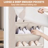 image:imageSTORAGE MANIAC Over the Door Shoe Organizer with Curtain Dustproof HeavyDuty Large Deep Pocket Hanging Shoe Organizer for Closet Dorm amp Narrow Door Storage Shoe Holder Shoe Rack 9Shelf Black 1 PackBeige