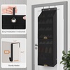 image:imageSTORAGE MANIAC Over the Door Shoe Organizer with Curtain Dustproof HeavyDuty Large Deep Pocket Hanging Shoe Organizer for Closet Dorm amp Narrow Door Storage Shoe Holder Shoe Rack 9Shelf Black 1 PackBlack