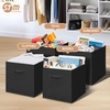image:imageSTORAGE MANIAC Storage Cubes 11 Inch Collapsible Storage Bins with Handles 10 Pack Fabric Foldable Bins for Organization Durable Storage Bins for Closet Shelves Offices 10Pack GreyBlack4 Pack