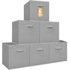 image:imageSTORAGE MANIAC Storage Cubes 11 Inch Collapsible Storage Bins with Handles 10 Pack Fabric Foldable Bins for Organization Durable Storage Bins for Closet Shelves Offices 10Pack GreyGrey6 Pack
