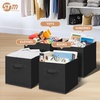 image:imageSTORAGE MANIAC Storage Cubes 11 Inch Collapsible Storage Bins with Handles 10 Pack Fabric Foldable Bins for Organization Durable Storage Bins for Closet Shelves Offices 10Pack GreyBlack6 Pack