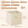 image:imageSTORAGE MANIAC Storage Cubes 11 Inch Collapsible Storage Bins with Handles 10 Pack Fabric Foldable Bins for Organization Durable Storage Bins for Closet Shelves Offices 10Pack GreyBeige6 Pack