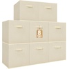 image:imageSTORAGE MANIAC Storage Cubes 11 Inch Collapsible Storage Bins with Handles 10 Pack Fabric Foldable Bins for Organization Durable Storage Bins for Closet Shelves Offices 10Pack GreyBeige8 Pack