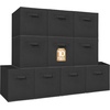 image:imageSTORAGE MANIAC Storage Cubes 11 Inch Collapsible Storage Bins with Handles 10 Pack Fabric Foldable Bins for Organization Durable Storage Bins for Closet Shelves Offices 10Pack GreyBlack10 Pack