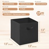 image:imageSTORAGE MANIAC Storage Cubes 11 Inch Collapsible Storage Bins with Handles 10 Pack Fabric Foldable Bins for Organization Durable Storage Bins for Closet Shelves Offices 10Pack GreyBlack4 Pack