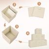 image:imageSTORAGE MANIAC Storage Cubes 11 Inch Collapsible Storage Bins with Handles 10 Pack Fabric Foldable Bins for Organization Durable Storage Bins for Closet Shelves Offices 10Pack GreyBeige4 Pack