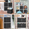 image:imageSTORAGE MANIAC Storage Cubes 11 Inch Collapsible Storage Bins with Handles 10 Pack Fabric Foldable Bins for Organization Durable Storage Bins for Closet Shelves Offices 10Pack GreyBlack4 Pack