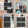 image:imageSTORAGE MANIAC Storage Cubes 11 Inch Collapsible Storage Bins with Handles 10 Pack Fabric Foldable Bins for Organization Durable Storage Bins for Closet Shelves Offices 10Pack GreyBlack4 Pack