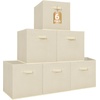 image:imageSTORAGE MANIAC Storage Cubes 11 Inch Collapsible Storage Bins with Handles 10 Pack Fabric Foldable Bins for Organization Durable Storage Bins for Closet Shelves Offices 10Pack GreyBeige6 Pack