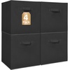 image:imageSTORAGE MANIAC Storage Cubes 11 Inch Collapsible Storage Bins with Handles 10 Pack Fabric Foldable Bins for Organization Durable Storage Bins for Closet Shelves Offices 10Pack GreyBlack4 Pack
