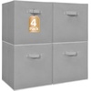 image:imageSTORAGE MANIAC Storage Cubes 11 Inch Collapsible Storage Bins with Handles 10 Pack Fabric Foldable Bins for Organization Durable Storage Bins for Closet Shelves Offices 10Pack GreyGrey4 Pack