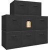 image:imageSTORAGE MANIAC Storage Cubes 11 Inch Collapsible Storage Bins with Handles 10 Pack Fabric Foldable Bins for Organization Durable Storage Bins for Closet Shelves Offices 10Pack GreyBlack8 Pack