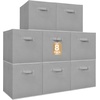 image:imageSTORAGE MANIAC Storage Cubes 11 Inch Collapsible Storage Bins with Handles 10 Pack Fabric Foldable Bins for Organization Durable Storage Bins for Closet Shelves Offices 10Pack GreyGrey8 Pack