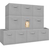 image:imageSTORAGE MANIAC Storage Cubes 11 Inch Collapsible Storage Bins with Handles 10 Pack Fabric Foldable Bins for Organization Durable Storage Bins for Closet Shelves Offices 10Pack GreyGrey10 Pack