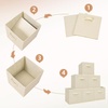 image:imageSTORAGE MANIAC Storage Cubes 11 Inch Collapsible Storage Bins with Handles 10 Pack Fabric Foldable Bins for Organization Durable Storage Bins for Closet Shelves Offices 10Pack GreyBeige10 Pack