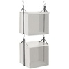 image:imageSTORAGE MANIAC 2Tier Hanging Closet Organizer Fabric Storage Baskets with Hooks Closet Shelves for Dorm Room Apartment Bedroom Garment Rack amp Wardrobe IvoryIvory