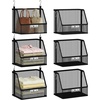 image:imageSTORAGE MANIAC 3 Tier Hanging Closet Organizer with Mesh Baskets Clothes Hanging Shelves Foldable Stackable Storage SpaceSaving Collapsible Basket with Hooks for RV Dorm Bedroom College Black3 Tier