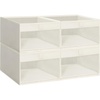 image:imageSTORAGE MANIAC 6 Pack Storage Bins with Clear Window Storage Boxes for Shelves Sturdy Foldable Closet Organization Fabric Shelf Basket for Towel Book Jeans Offices Dorm Wardrobe BlackBeige