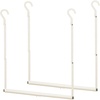 image:imageSTORAGE MANIAC Adjustable Closet Rod for Hanging Clothes 1 Pack White  Expandable 179297 HeavyDuty Metal Closet Hanging Rod with 9 Height Adjustments SpaceSaving Double Closet Organizer2 Pack White