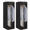 image:imageSTORAGE MANIAC Garment Bags for Hanging Clothes 57Inch Beige 2Pack  Hanging Garment Bags with Zipper Clear Window Dustproof Clothes Protector for Closet Storage Fits Long Dresses amp CoatsBlack